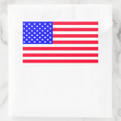 USA American Flag Art Rechteckiger Aufkleber (Tasche)