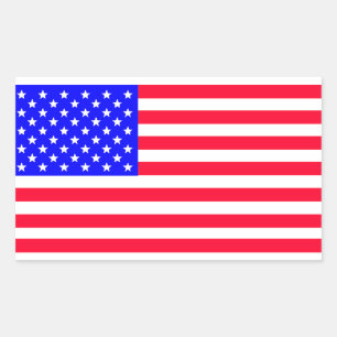 USA American Flag Art Rechteckiger Aufkleber