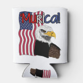 USA American Flag Bald Eagle: 'Murica! Funny Dosenkühler (Rückseite)