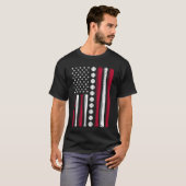 USA American Flag Baseball Patriotic 4. Juli T-Shirt (Vorne ganz)