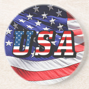 USA - American Flag Beverage Coaster Getränkeuntersetzer