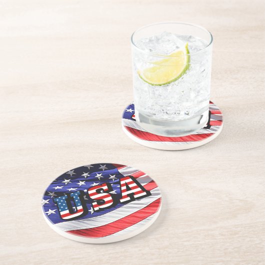 USA - American Flag Beverage Coaster Getränkeuntersetzer (Seite)