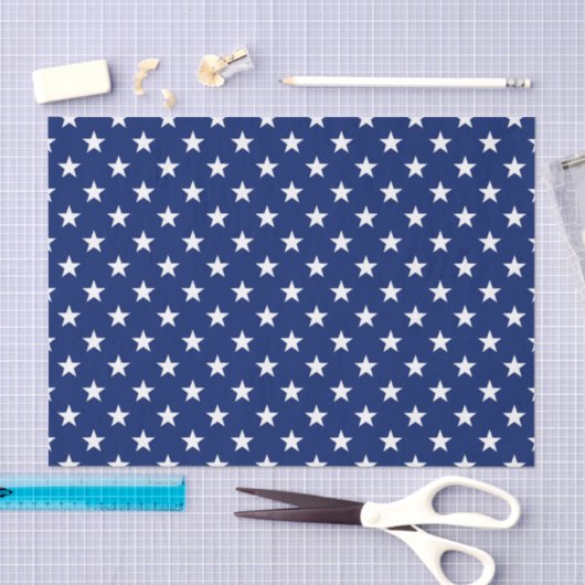 USA American Flag Blue White Stars Patriotic Seidenpapier (Handwerk)