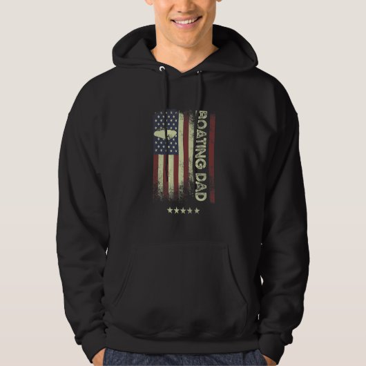 USA American Flag  Boating Dad 1 Hoodie (Vorderseite)