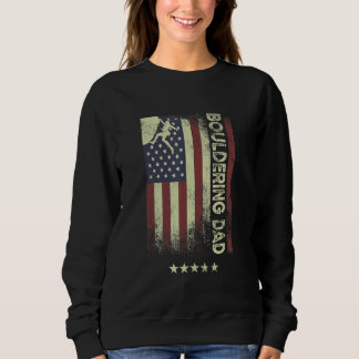 USA American Flag Bouldering Dad 1 Sweatshirt