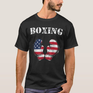 USA American Flag Boxing Gloves 4. Juli Patrio T-Shirt