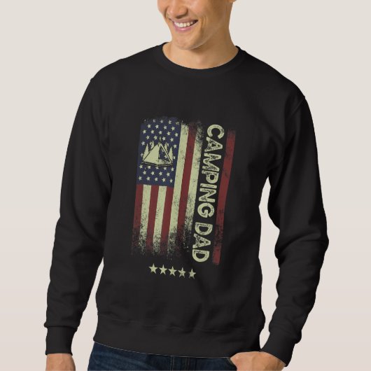 USA American Flag Camping Dad 1 Sweatshirt (Vorderseite)