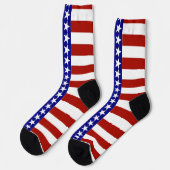 USA American Flag Colors Patriotic Socken (Linkes Detail)