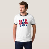 USA American Flag Colors T - Shirt (Vorne ganz)