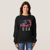 USA American Flag Curling Winter Sports Sweatshirt (Vorne ganz)