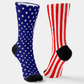 USA American Flag Dackel Dachshund (schwarz & tan) Socken (Gewinkelt)