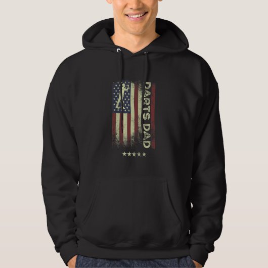USA American Flag Darts Dad 1 Hoodie (Vorderseite)