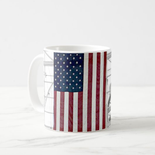USA American Flag DEN Airport Architecture Cool Kaffeetasse (Vorderseite Links)