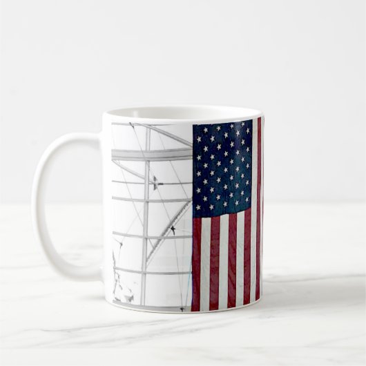 USA American Flag DEN Airport Architecture Cool Kaffeetasse (Links)