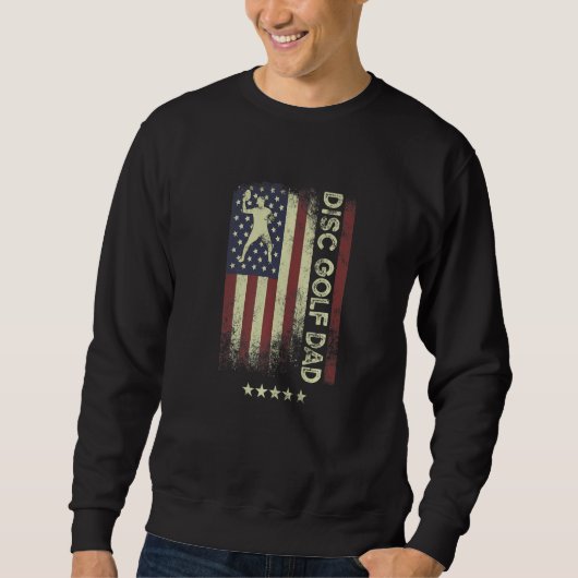 USA American Flag Disc Golf Dad 1 Sweatshirt (Vorderseite)