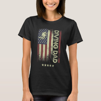 USA American Flag Diving Vater 1 T-Shirt
