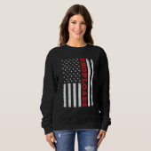 USA American Flag Drop Loads Turck Driver Trucker Sweatshirt (Vorne ganz)