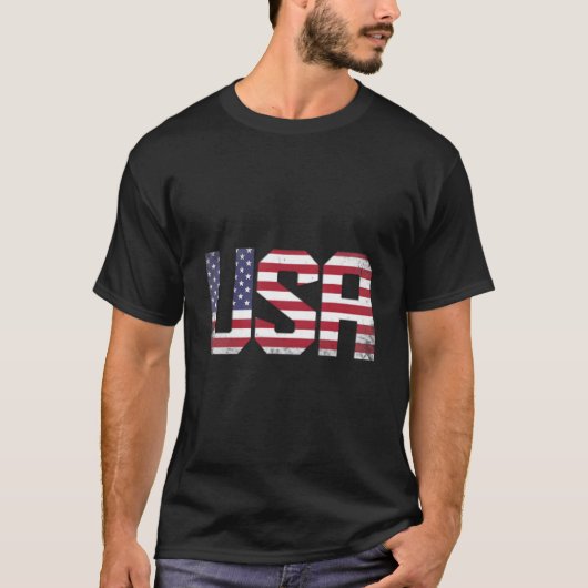 Usa American Flag Fourth 4Th Of July T-Shirt (Vorderseite)