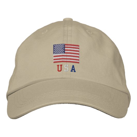 USA American Flag Hat - 4. Juli Bestickte Kappe (Vorderseite)