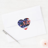 USA - American Flag Heart Stickers (Umschlag)