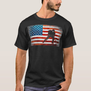 USA American Flag Hockey 4. Juli Men Kids Boys T-Shirt