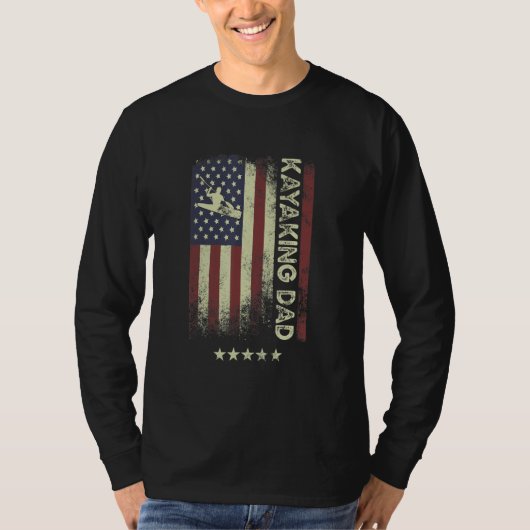 USA American Flag  Kayaking Dad 1 T-Shirt (Vorderseite)