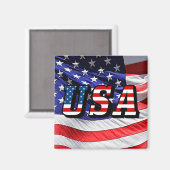 USA - American Flag Kühlschrankmagnet (Vorderseite/Rückseite)