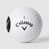 USA American Flag Map Custom Patriotic Golfball (Logo)
