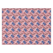 USA AMERICAN Flag Map Stylish Patriotic Geometric Tischdecke (Vorderseite (Horizontal))