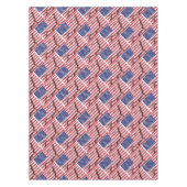 USA AMERICAN Flag Map Stylish Patriotic Geometric Tischdecke (Vorderseite)