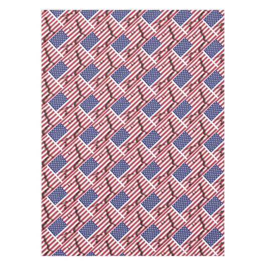 USA AMERICAN Flag Map Stylish Patriotic Geometric Tischdecke (Vorderseite)