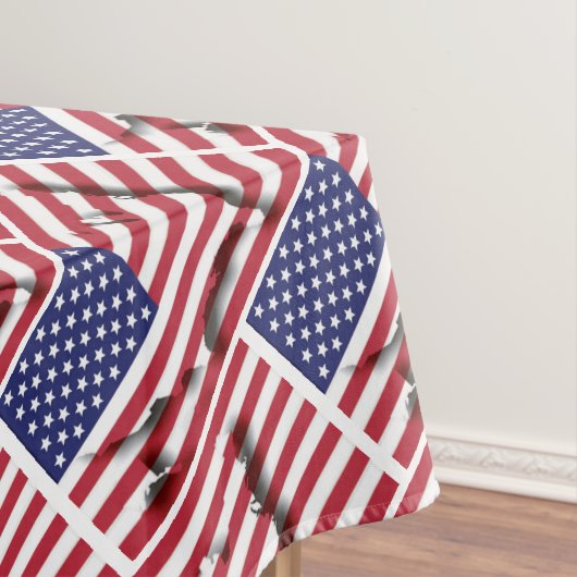 USA AMERICAN Flag Map Stylish Patriotic Geometric Tischdecke (Beispiel)