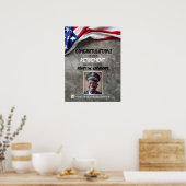 USA American Flag Military Retirement Welcome Poster (Küche)