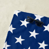 USA American Flag Monogram Family Name 4. Juli Strandtuch (Beispiel)