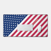 USA American Flag Monogram Patriotic Customizable Schreibtischunterlage (Tastatur & Maus)
