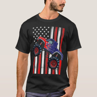 USA American Flag Monster Truck 4. Juli Patrio T-Shirt