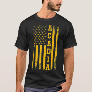 USA American Flag National Park Acadia T-Shirt