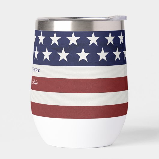 USA American Flag Patriotic 4. Juli Personalisiert (Links)