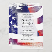 USA American Flag Patriotic Christlich Wedding Einladung (Vorne/Hinten)
