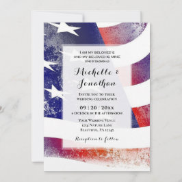 USA American Flag Patriotic Christlich Wedding Einladung