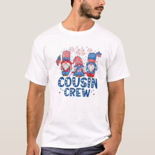 USA American Flag Patriotic Gnomes Cousin Crew 4. T-Shirt