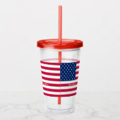 USA American Flag Patriotic Personalisiert Monogra Acryltrinkbecher (Rechts)