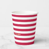 USA American Flag Patriotic Personalisiert Monogra Pappbecher (Rückseite)