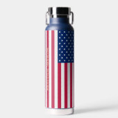 USA American Flag Patriotic Personalisiert Monogra Trinkflasche (Vorne)