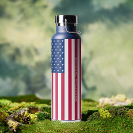 USA American Flag Patriotic Personalisiert Monogra Trinkflasche