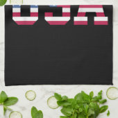 USA American Flag Patriotic Red White Blue Stars & Geschirrtuch (Gefaltet)