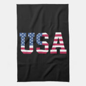 USA American Flag Patriotic Red White Blue Stars & Geschirrtuch (Vertikal)