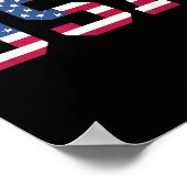USA American Flag Patriotic Red White Blue Stars & Poster (Ecke)