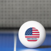 USA American Flag Patriotic Red White Blue Tischtennisball (Netto)