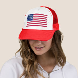USA American Flag Patriotic Stars Stripes Hat Cap Truckerkappe